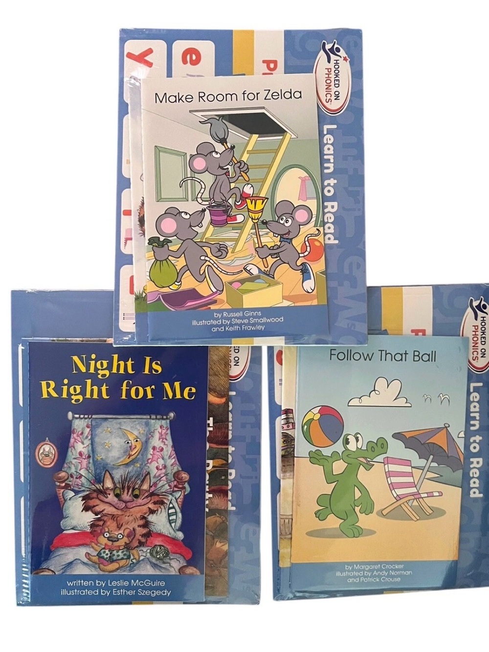NEW Hooked on Phonics Learn to Read Pre Reader Set of 3 Books Workbooks